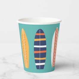 Surpreende Copas De Papel De Surfboard Retro Beach