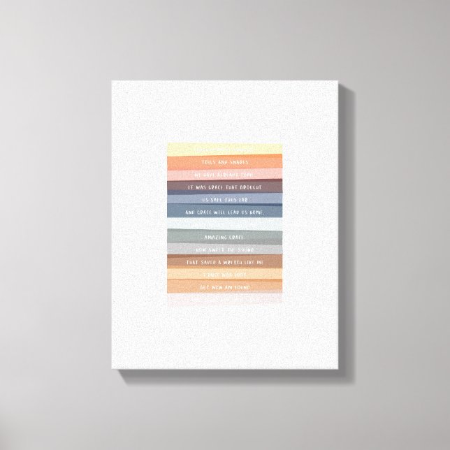 Surpreendente Grace Lyric Coloric Canvas Art (Frente)