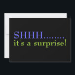 Surpreender o 50º Convite de aniversário<br><div class="desc">É uma convite de aniversário surpresa em preto,  azul,  verde e branco moderno. Este é um design contemporâneo com ousado tipo capricho. Adequado para todos os gêneros e idades.</div>