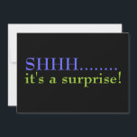 Surpreender o 50º Convite de aniversário<br><div class="desc">É uma convite de aniversário surpresa em preto,  azul,  verde e branco moderno. Este é um design contemporâneo com ousado tipo capricho. Adequado para todos os gêneros e idades.</div>