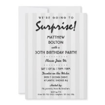 SURPRESA! 30 ou qualquer Convite de aniversário