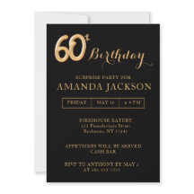 Surpresa 60º Convite de aniversário