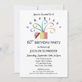 SURPRESA 60º ou qualquer Convite de aniversário de