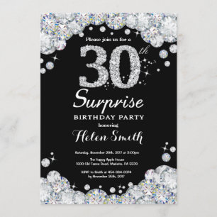 Surpresa aniversário de 30 anos de Convite Silver
