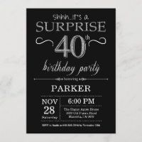 Surpresa aniversário de 40 anos de Convite Preto e