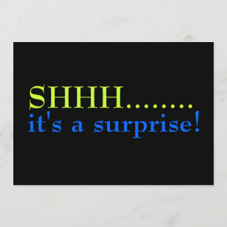 Surpresa do Oitavo Convite de aniversário Shhh