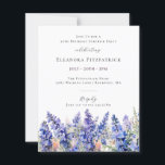 SURPRESA ORÇAMENTAL aniversário de 30 anos de julh<br><div class="desc">Crie um belo tema de aniversário de verão para sua celebração de julho perto da Flor de Nascimento - Blue Larkspur. Larkspur também é conhecido como Delphinium.</div>