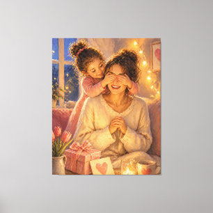 Surpresa Presente para a Mamãe Tela Arte Decoração