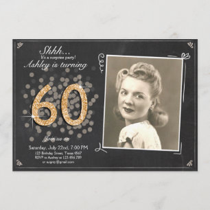 Surpresa quadro do convite de 60 aniversários