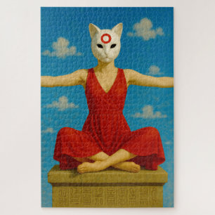 Surreal Cat Goddese Quebra-cabeça