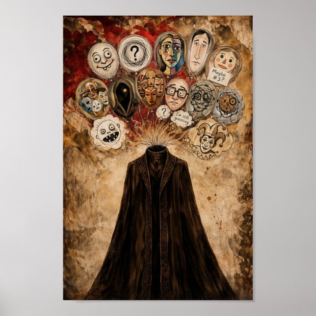 Surreal Dark Art Poster  I'm Slowly Forgetting You (Frente)