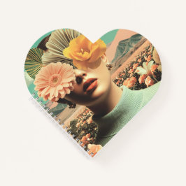 Surreal Female Portrait With Flowers Covering Eyes