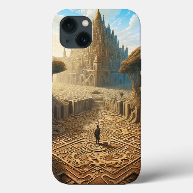 Surreal Maze Castle Landscape Fantasy Art (Verso)