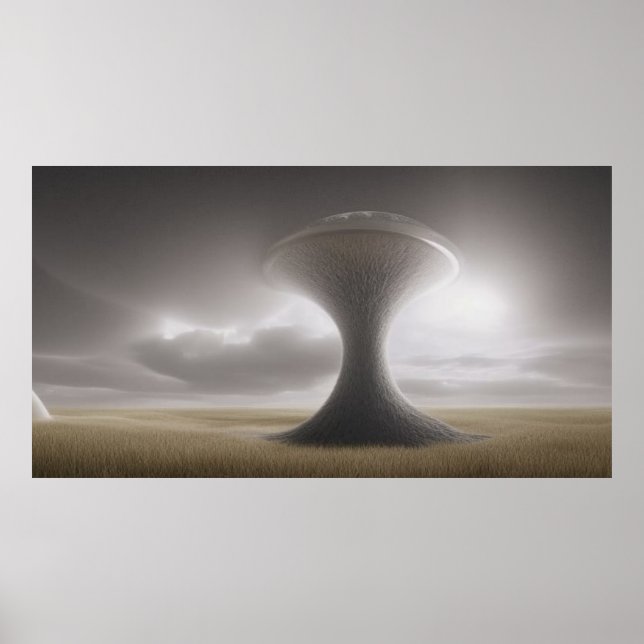 Surreal Modern Abstract forms in the desert Poster (Frente)