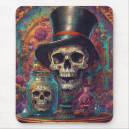 "Surreal Top Hat Skull" Art Mouse Pad