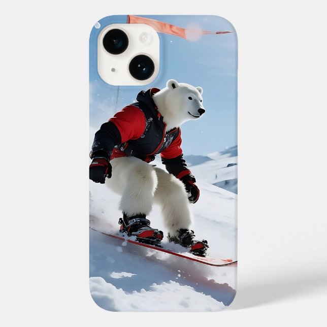 Surreal Urso Polar Snowboard Invólucro de inverno (Verso)