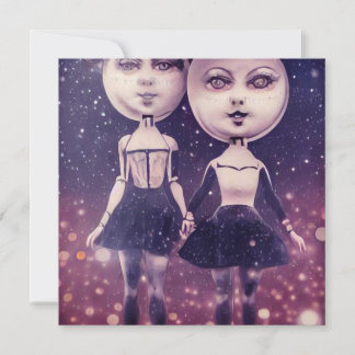 Surreal Vintage Moon Face Dols