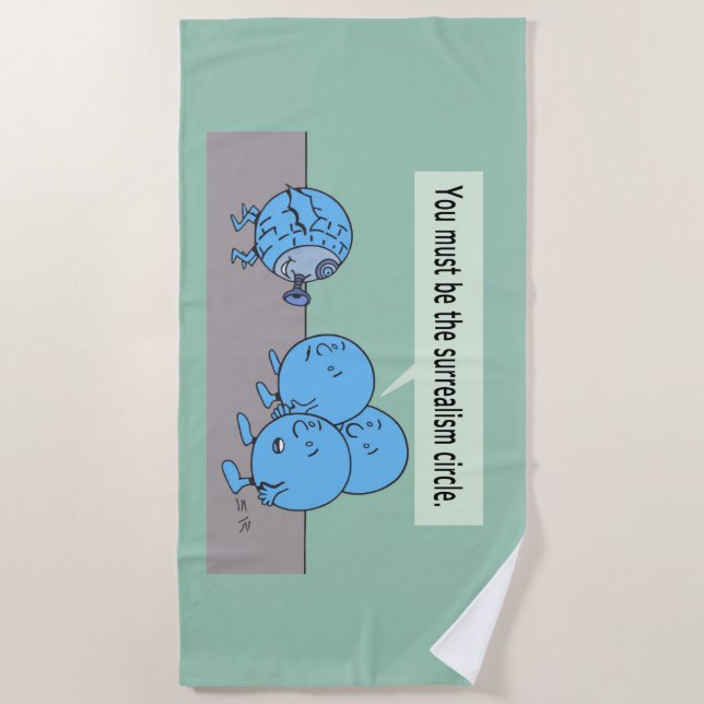 Surrealismo Toalha de praia em Círculo (Frente)