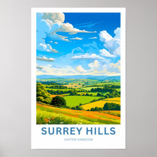 Surrey Colinas Reino Unido Viagem Impressão