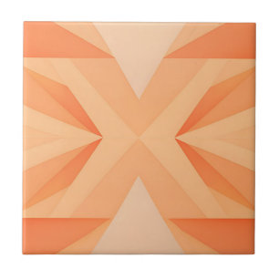 Surto de Estrela Geométrica Laranja Quente Abstrat