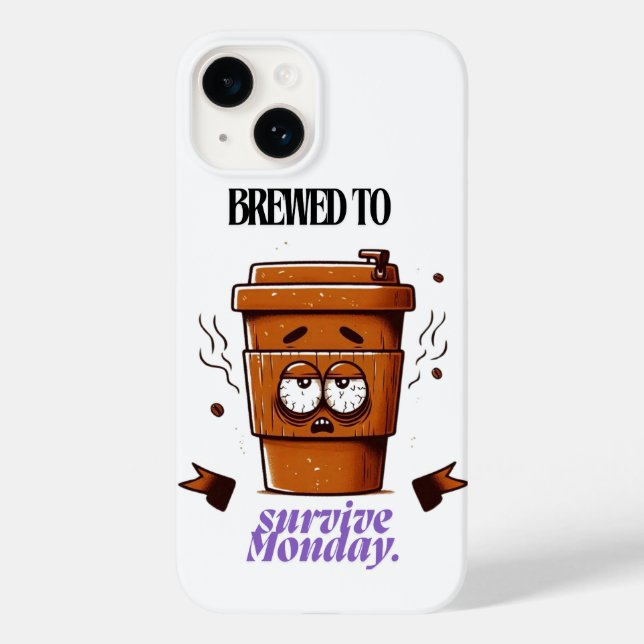 "Survive Monday. BREWED to…" Coffee Mug – Fun Desi (Verso)