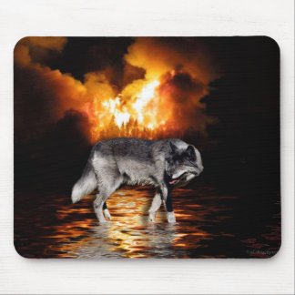 "Survivor" Wolf Mousepad