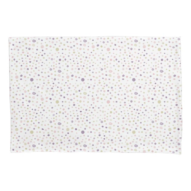 Susan Confetti Watercolor Dots Pillowcase (Frente)