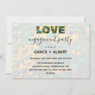 Susan LOVE de olhos castanhos Convite para Noivado