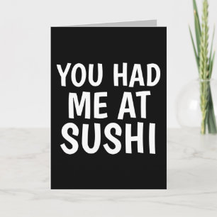 SUSHI AMA O CARTÃO ROMÂNTICO DE GREETING ENGRAÇADO