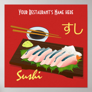 Sushi De Refeições Japonês, Papel Poster De Val