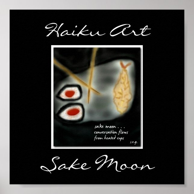 Sushi Haiku Art Impressão (Frente)