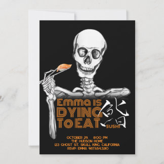 SUSHI Halloween cartões de convite