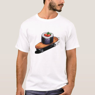 Sushi legal em um Design de camisa de skate.