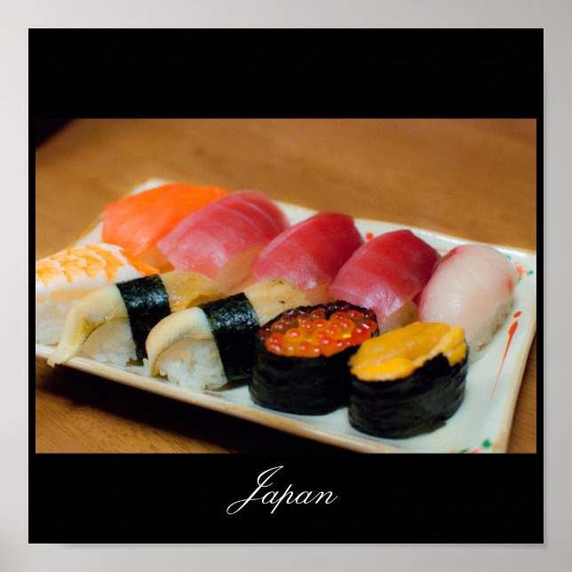 Sushi na Poster do Japão (Frente)