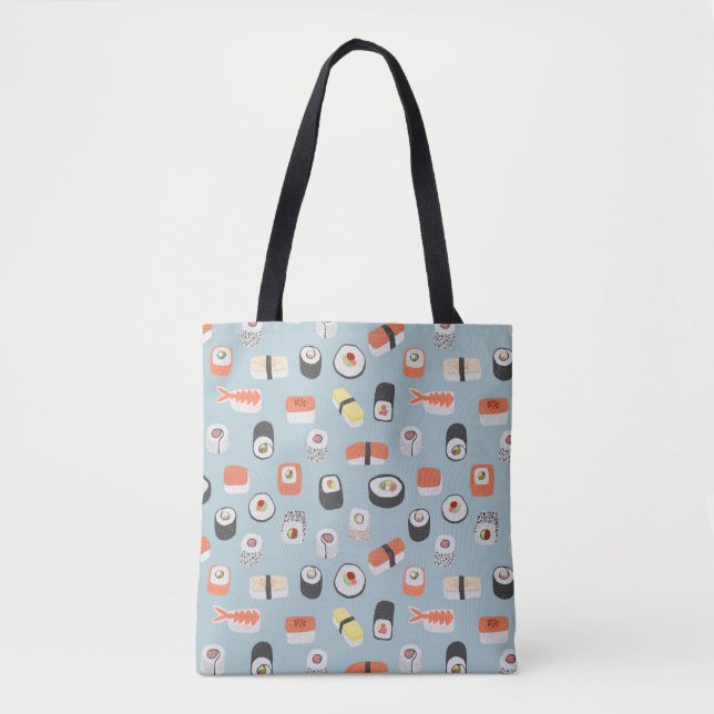 Sushi Nigiri Maki Roll Comida Japonês Art Tote Bag (Frente)