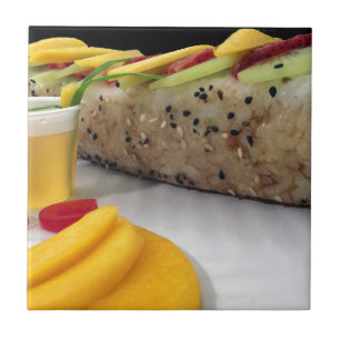 Sushi Roll Sushi Mango Rice Japonês Comida Asiátic
