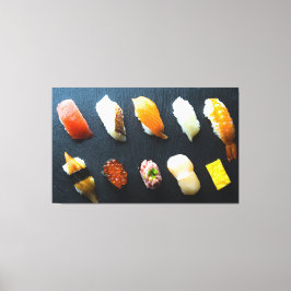 Sushi Symphony on Slate - Canvas Art