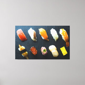 Sushi Symphony on Slate - Canvas Art