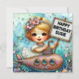 SUSIE ~ Cartão de Aniversário ~ Submarino ~