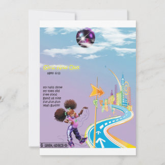 Suspender para garotas Convidar Cartão