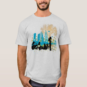 suspensão para fora com o gang2 na camisa modelad