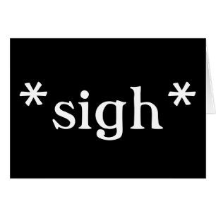 Suspiro grande: cartões (preto)