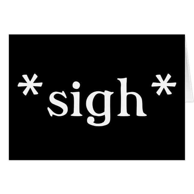 Suspiro grande: cartões (preto) (Frente horizontal)