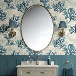 Suspiros de Fern-Mar - Teal, Branco, Azul - Costei