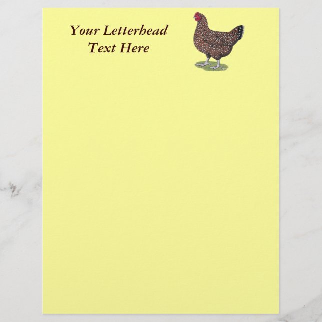 Sussex:  Galinha Pintoada (Frente)