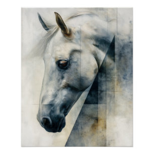 Sussurro da Graça - Impressão de Arte Cavalo Branc