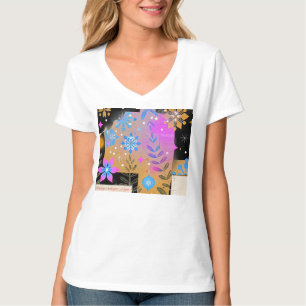 Sussurro de Luz – Camiseta Elegante com Decote em