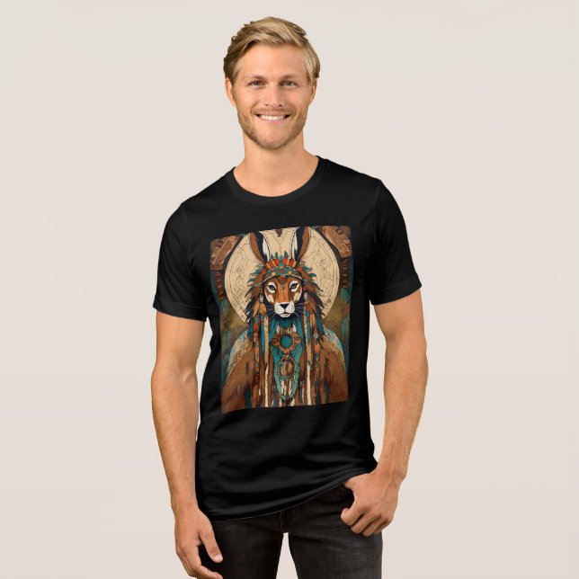 Sussurros da camiseta-design Shamanic Rabbit (Frente Completa)