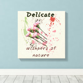 "Sussurros Delicados da Natureza" - Canvas minimal