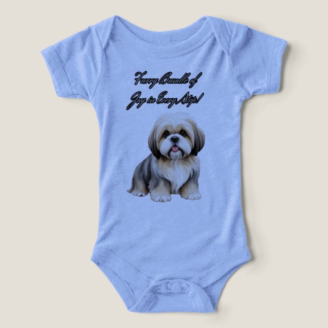 Sussurros e Fluff: Pup Adorável em Cores Loucas (Design frontal)